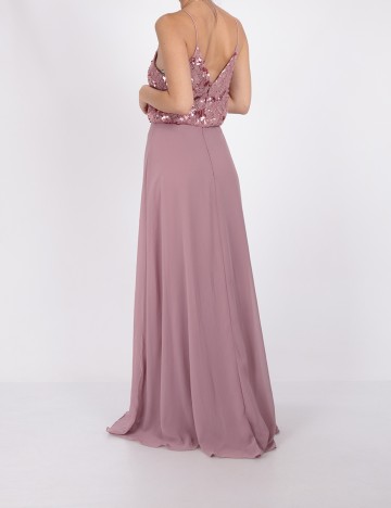 Rochie Lunga Moments New York, roz pudra, 38