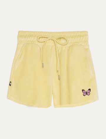 Pantaloni scurti Bershka, galben, XS