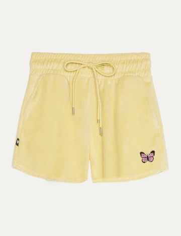 Pantaloni scurti Bershka, galben, XS Galben