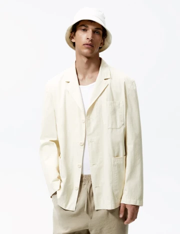 Plarie Zara, crem, M Crem