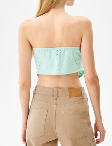 Top Bershka, verde, M