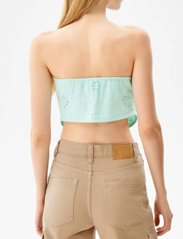 Top Bershka, verde, M