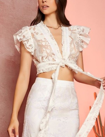 Top SHEIN, alb, M