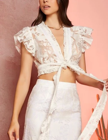 Top SHEIN, alb, M