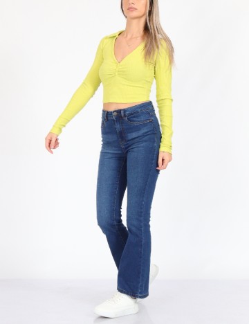 Top Bershka, verde, XS