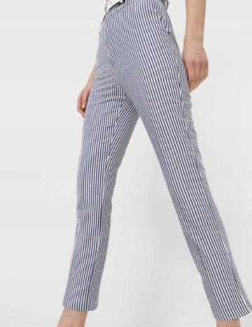 Pantaloni Stradivarius, alb/gri, 32 Gri