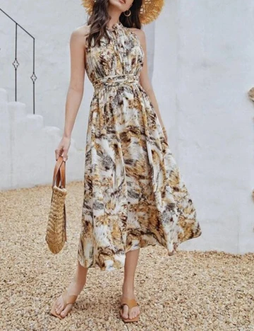 Rochie medie SHEIN, crem, M