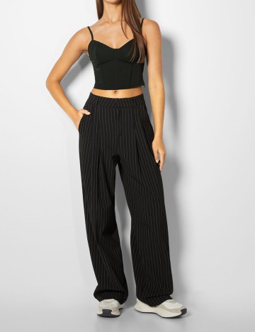 Top Bershka, negru, S