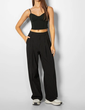 Top Bershka, negru, S