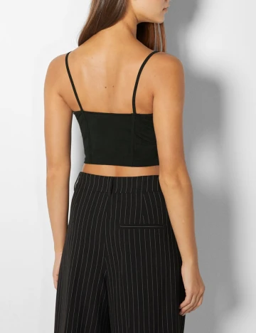 Top Bershka, negru, S