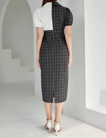 Rochie Medie SHEIN, alb/negru, S