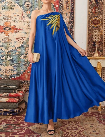 Rochie lunga SHEIN, albastru, L