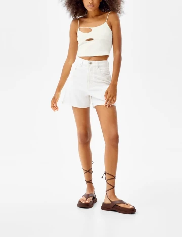 Top Bershka, alb, M