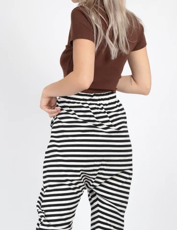 Pantaloni Vero Moda, alb/negru Alb