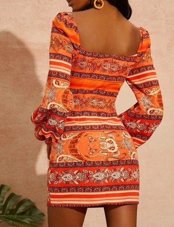 Rochie scurta SHEIN, portocaliu, M