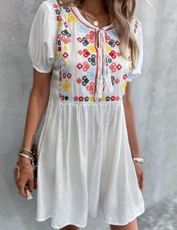 Rochie scurta SHEIN, alb, S