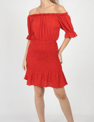 Rochie scurta SHEIN, rosu, S