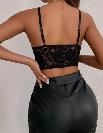 Top SHEIN, negru, S Negru