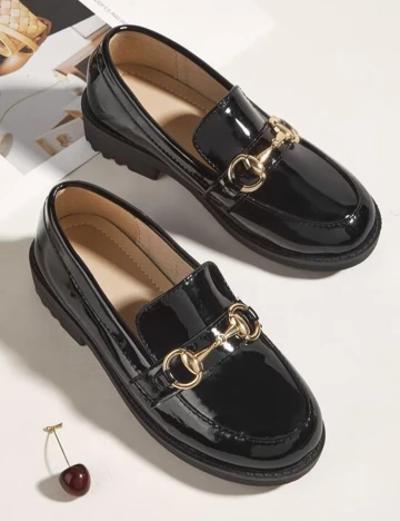 Mocasini Shein Kids, negru, 35