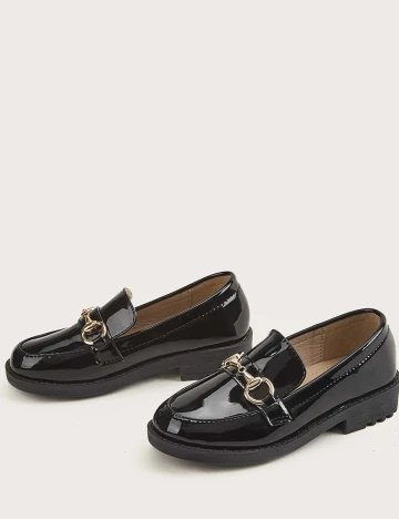 Mocasini Shein Kids, negru, 35
