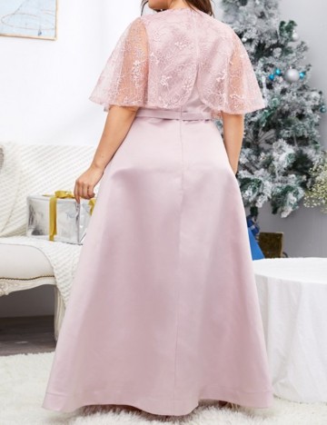 Rochie lunga SHEIN CURVE, roz, 3XL