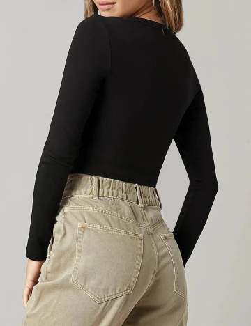 Top SHEIN, negru, S Negru