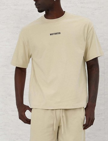 Tricou SHEIN, crem, L