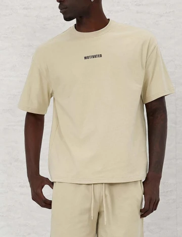Tricou SHEIN, crem, L