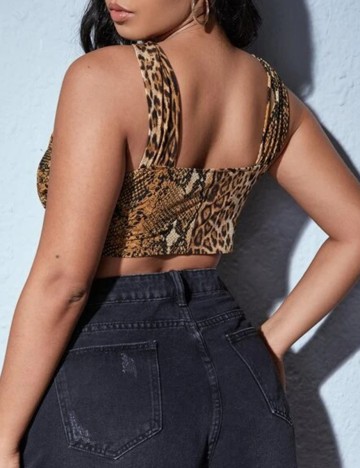 Top SHEIN CURVE, animal print, 3XL