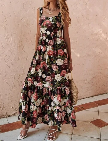 Rochie lunga SHEIN, floral, XL Floral print
