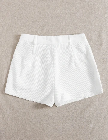 Pantaloni scurti SHEIN, alb, S Alb