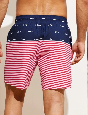 Short de baie SHEIN, rosu, L