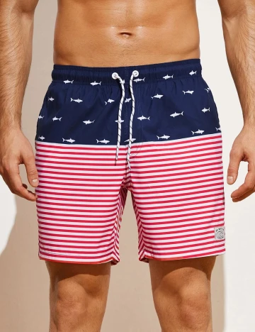 Short de baie SHEIN, rosu, L