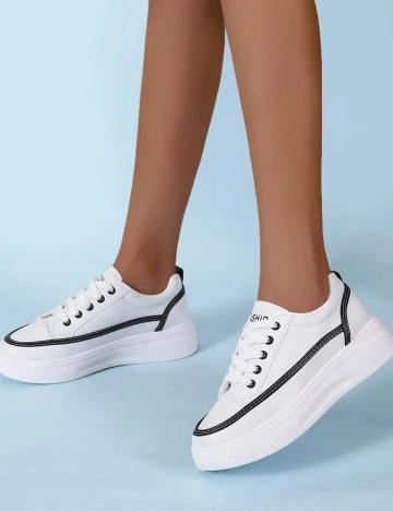 Tenisi Shein Kids, alb, 35