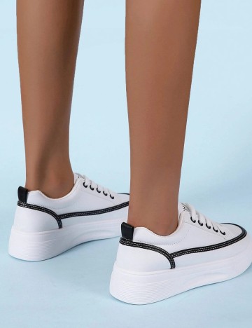 Tenisi Shein Kids, alb, 35