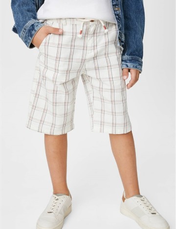 Pantaloni scurti C&A, ecru, 2 ANI