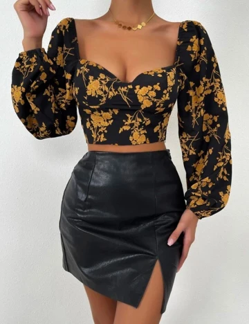 Top SHEIN, negru