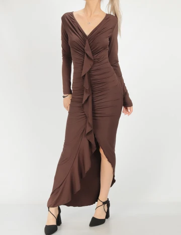 Rochie Lunga SHEIN, maro, S