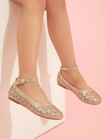 Pantofi Shein Kids, auriu, 35