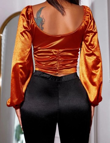 Top SHEIN, caramiziu, S
