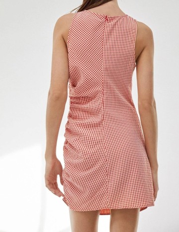 Rochie scurta SHEIN, alb/rosu, M