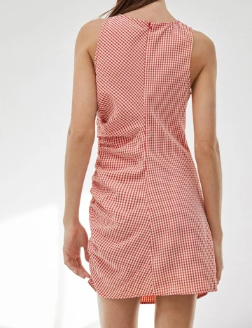 Rochie scurta SHEIN, alb/rosu, M