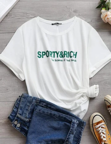 Tricou SHEIN CURVE, alb, 1 XL Alb