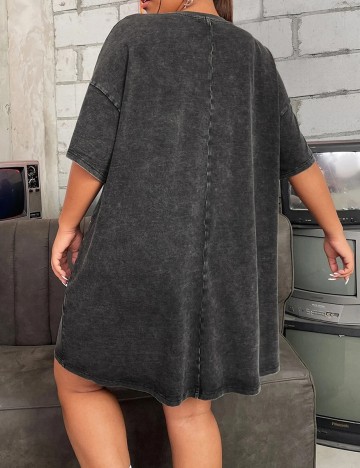 Rochie scurta SHEIN CURVE, gri inchis