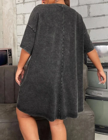 Rochie scurta SHEIN CURVE, gri inchis Gri