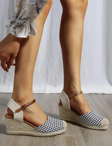 Pantofi SHEIN, alb-negru, 39