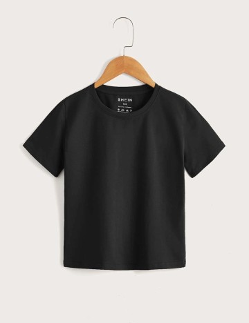 Tricou Shein Kids, negru, 9-10 ANI