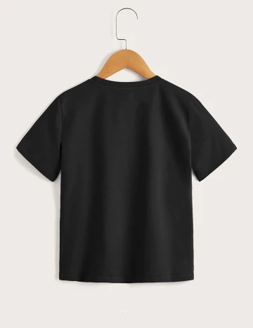 Tricou Shein Kids, negru, 9-10 ANI