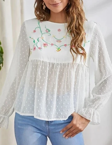 Bluza SHEIN, alb, S