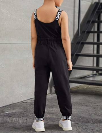 Salopeta Shein Kids, negru, 4-5 ANI